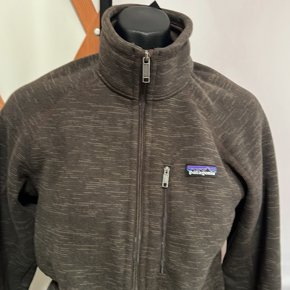 Patagonia knit jacket zip up with pockets men’s size small but unisex nice brown - Picture 4 of 6